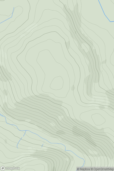 Thumbnail image for Mynydd Bach [Llandovery to Monmouth] showing contour plot for surrounding peak
